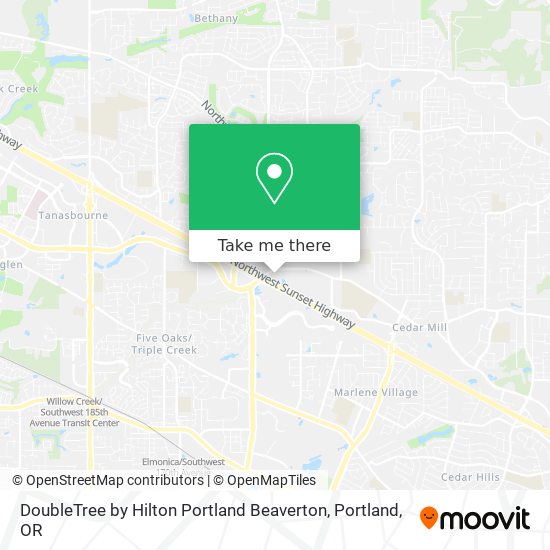 Mapa de DoubleTree by Hilton Portland Beaverton