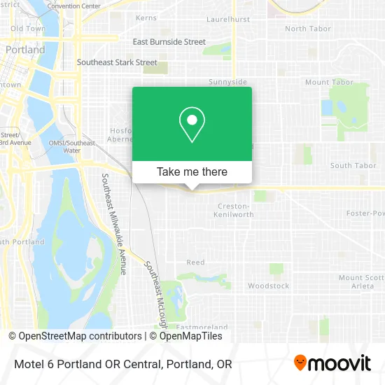 Motel 6 Portland OR Central map