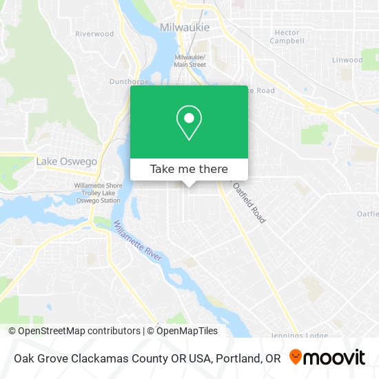 Mapa de Oak Grove Clackamas County OR USA