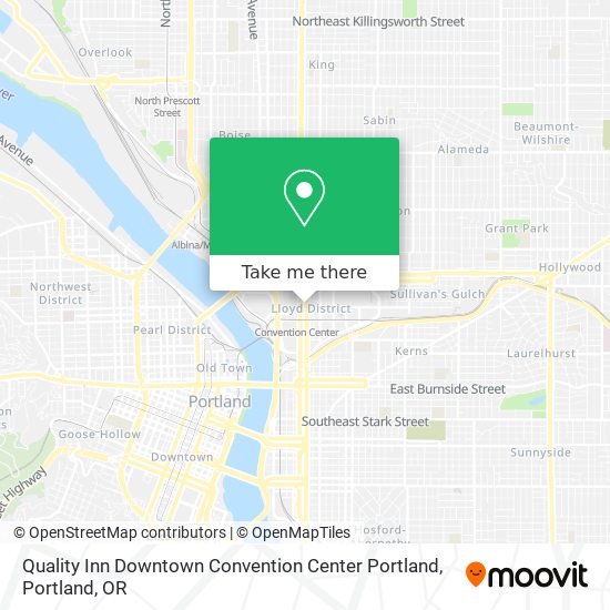 Quality Inn Downtown Convention Center Portland map