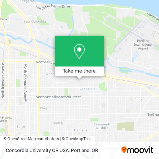 Mapa de Concordia University OR USA
