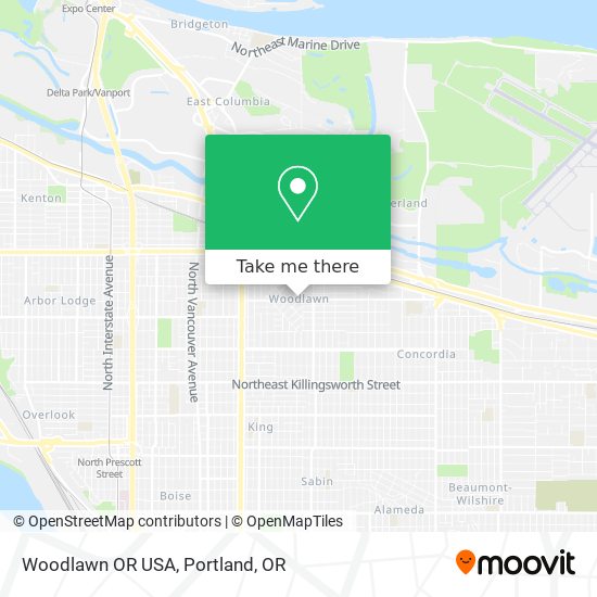 Woodlawn OR USA map