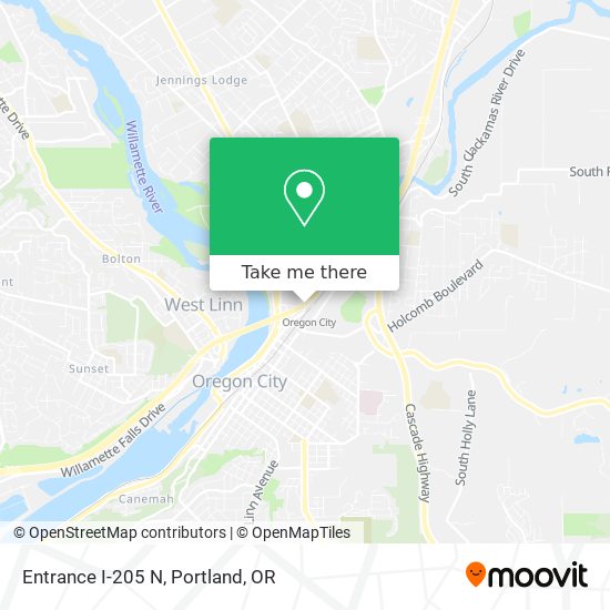 Mapa de Entrance I-205 N