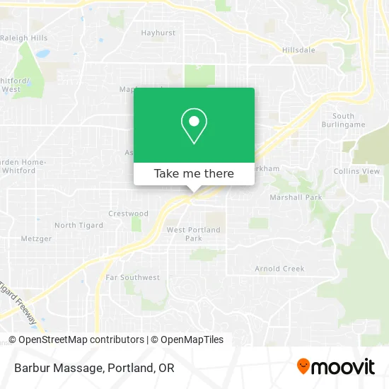 Barbur Massage map