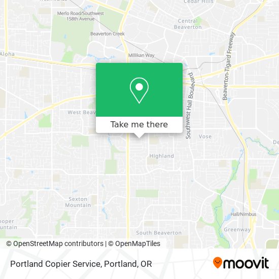 Portland Copier Service map