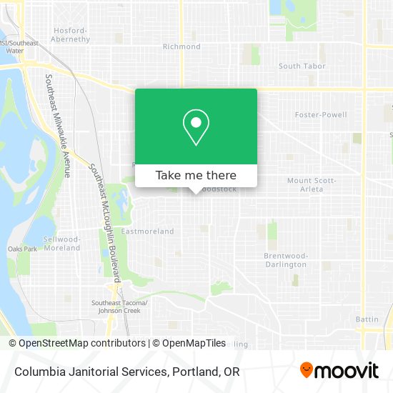 Columbia Janitorial Services map