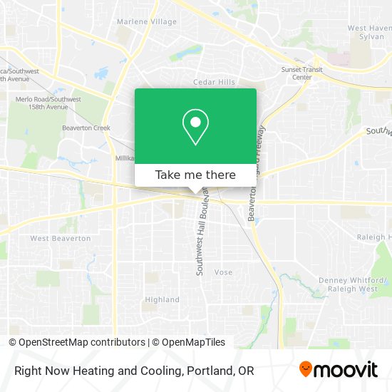 Mapa de Right Now Heating and Cooling