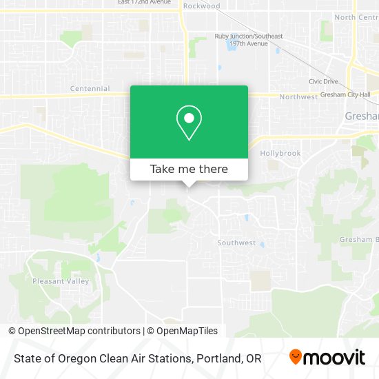 Mapa de State of Oregon Clean Air Stations