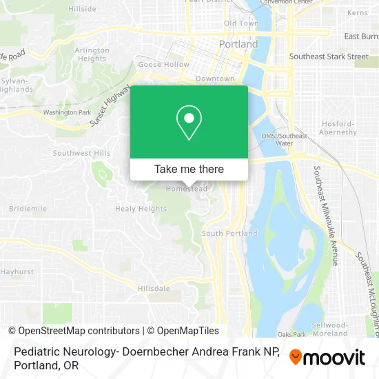 Pediatric Neurology- Doernbecher Andrea Frank NP map