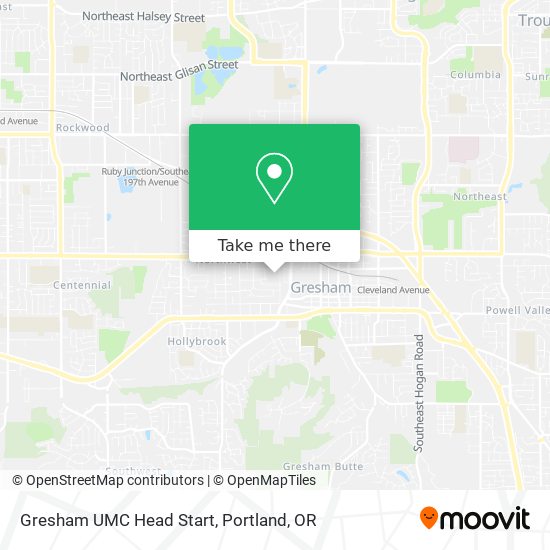 Mapa de Gresham UMC Head Start