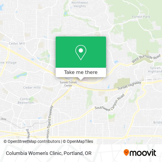 Columbia Women's Clinic map