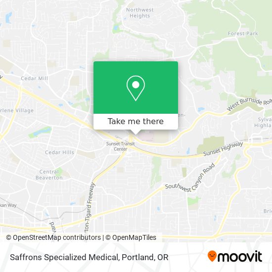 Saffrons Specialized Medical map