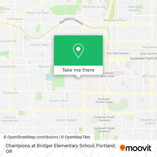Mapa de Champions at Bridger Elementary School