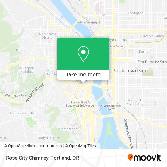 Mapa de Rose City Chimney