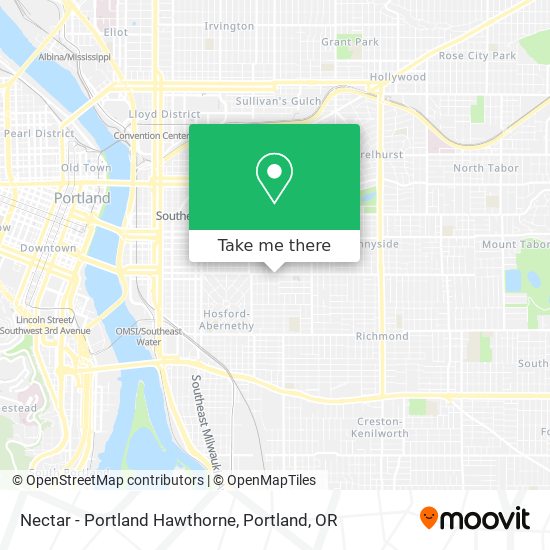 Mapa de Nectar - Portland Hawthorne