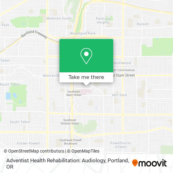 Adventist Health Rehabilitation: Audiology map