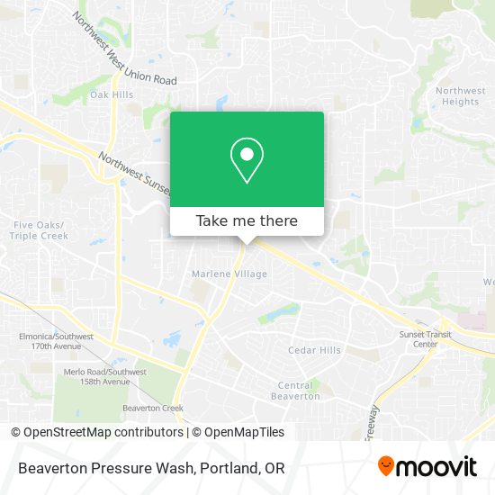 Beaverton Pressure Wash map