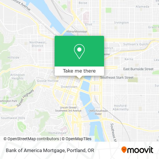 Mapa de Bank of America Mortgage