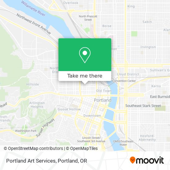 Portland Art Services map