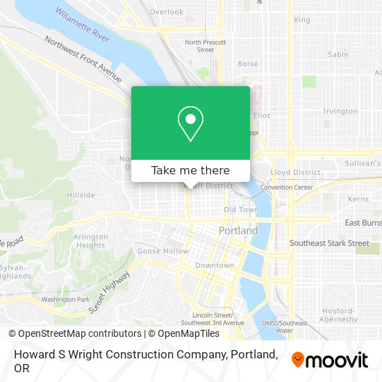 Howard S Wright Construction Company map