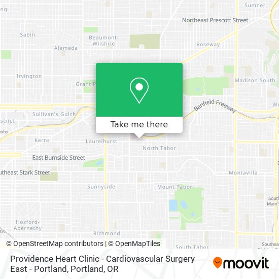 Mapa de Providence Heart Clinic - Cardiovascular Surgery East - Portland