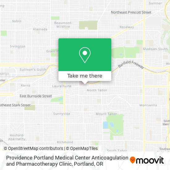 Providence Portland Medical Center Anticoagulation and Pharmacotherapy Clinic map