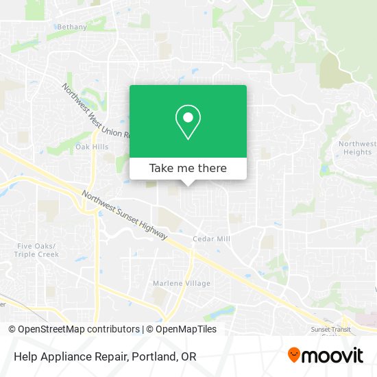 Mapa de Help Appliance Repair