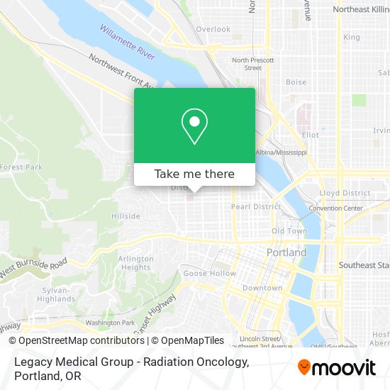Legacy Medical Group - Radiation Oncology map