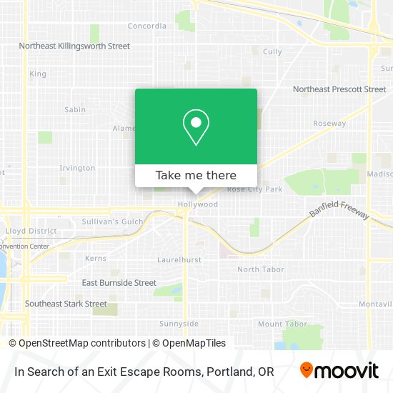 In Search of an Exit Escape Rooms map