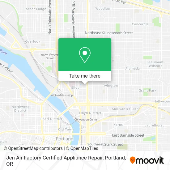 Jen Air Factory Certified Appliance Repair map