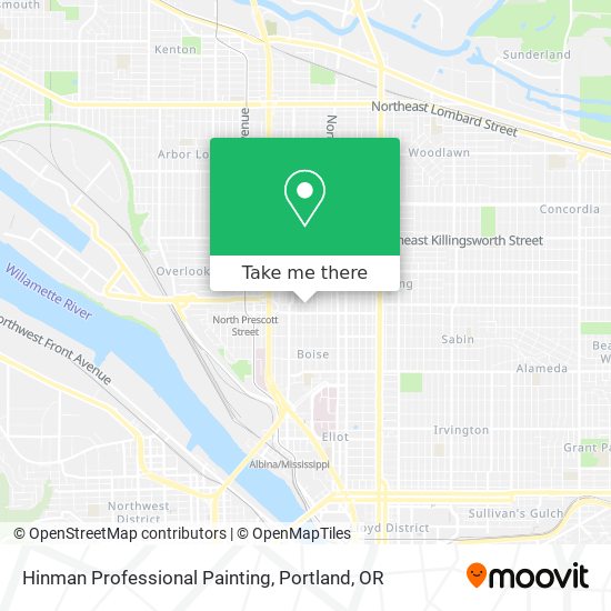 Hinman Professional Painting map