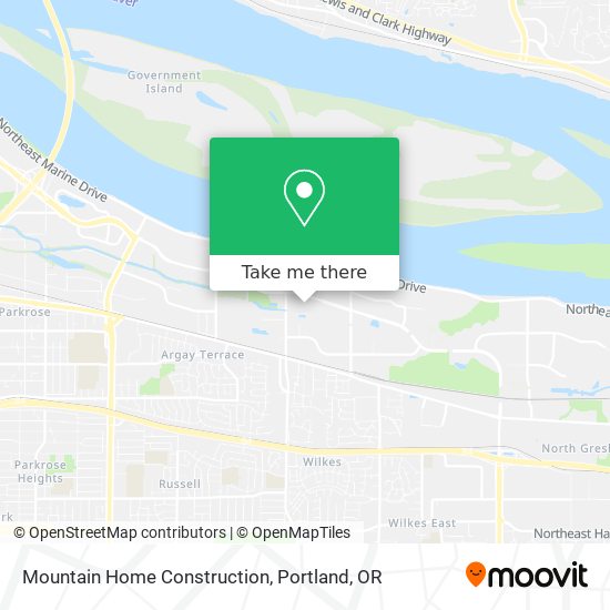 Mountain Home Construction map