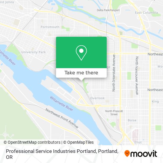 Mapa de Professional Service Industries Portland