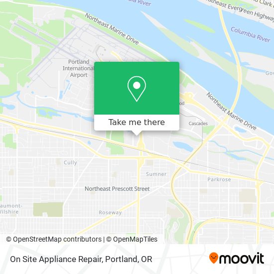 On Site Appliance Repair map