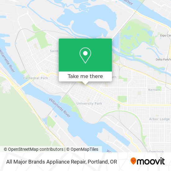 All Major Brands Appliance Repair map