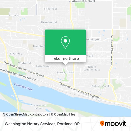 Washington Notary Services map