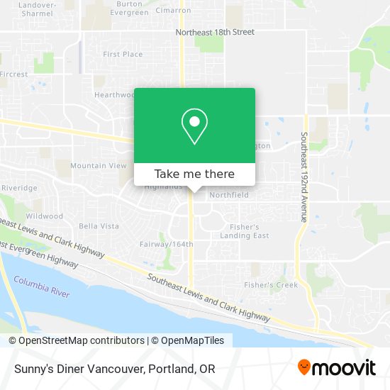 Sunny's Diner Vancouver map