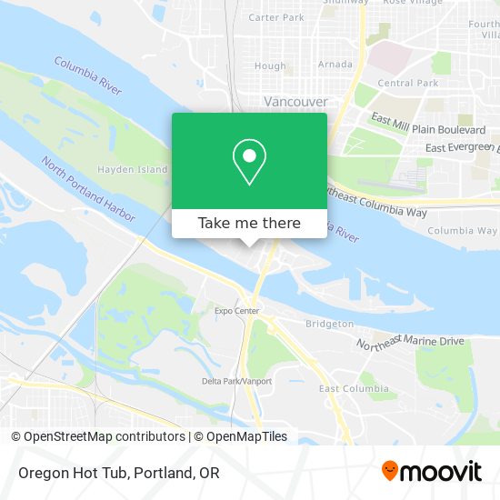 Oregon Hot Tub map