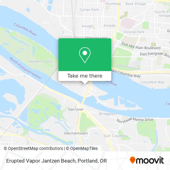 Erupted Vapor Jantzen Beach map