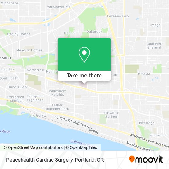 Mapa de Peacehealth Cardiac Surgery