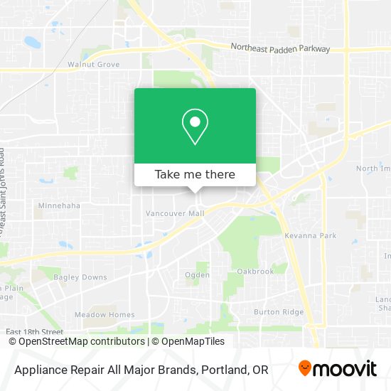 Mapa de Appliance Repair All Major Brands