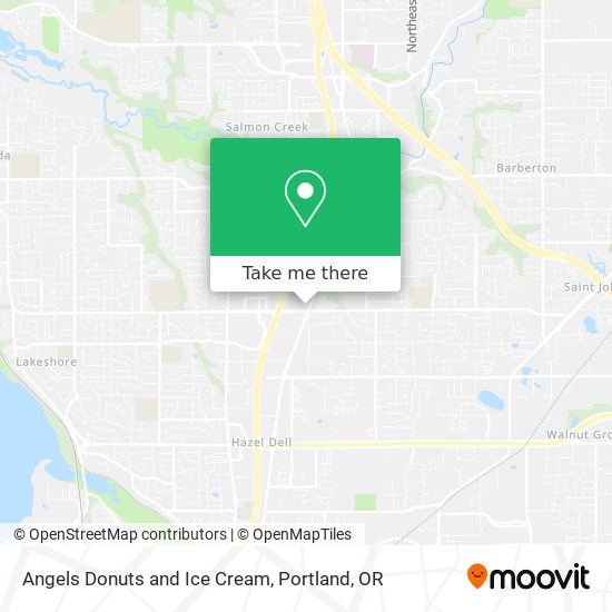 Angels Donuts and Ice Cream map