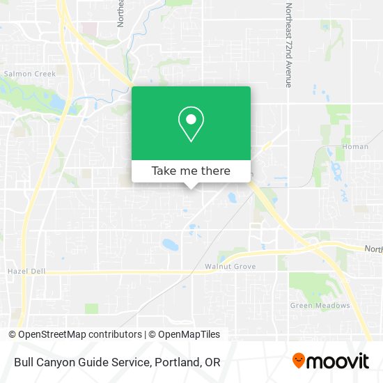 Bull Canyon Guide Service map