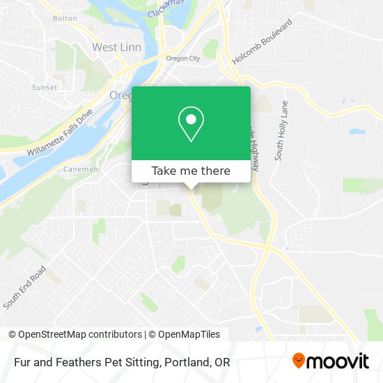 Fur and Feathers Pet Sitting map