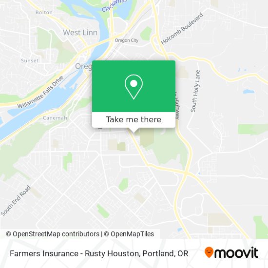 Mapa de Farmers Insurance - Rusty Houston