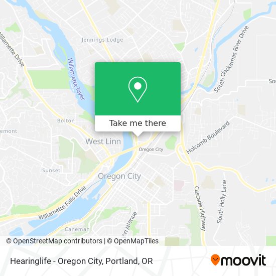 Mapa de Hearinglife - Oregon City