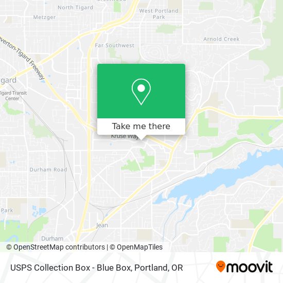 Mapa de USPS Collection Box - Blue Box