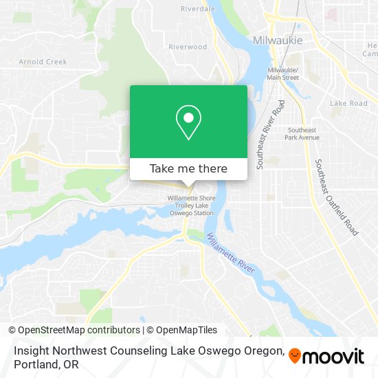 Insight Northwest Counseling Lake Oswego Oregon map