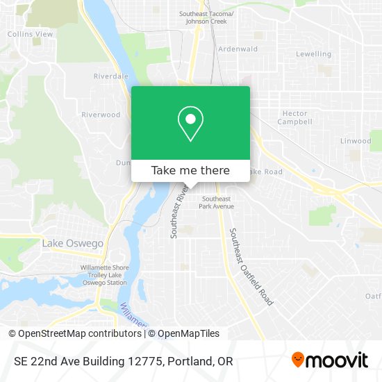 SE 22nd Ave Building 12775 map