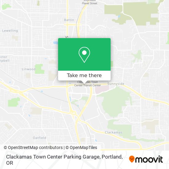 Mapa de Clackamas Town Center Parking Garage